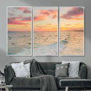 Sunset Beach Wall Art Canvas Print – Soft Coastal by MyGreatCanvas | Canvas Wall Art Prints | Photo Prints & Wall Decor
