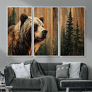 Grizzly Bear Wall Art Canvas Print, Rustic Wildlife Bear by MyGreatCanvas | Canvas Wall Art Prints | Photo Prints & Wall Decor