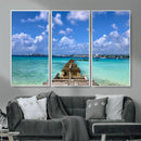 Caribbean Ocean Pier Seascape Wall Art Canvas Print, by MyGreatCanvas | Canvas Wall Art Prints | Photo Prints & Wall Decor