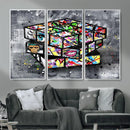 Graffiti Cube Abstract Street Art Wall Art Canvas Print by MyGreatCanvas | Canvas Wall Art Prints | Photo Prints & Wall Decor