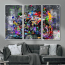 Graffiti Motorcycle Wall Art Canvas Print, Urban Street Art by MyGreatCanvas | Canvas Wall Art Prints | Photo Prints & Wall Decor