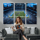 Detroit Lions Stadium Wall Art Canvas Print, Football Field