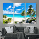 Tropical Beach Wall Art Canvas Print, Palm Tree Ocean by MyGreatCanvas | Canvas Wall Art Prints | Photo Prints & Wall Decor