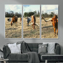 Texas Longhorn Wall Art Canvas Print, Western Ranch Cattle by MyGreatCanvas | Canvas Wall Art Prints | Photo Prints & Wall Decor