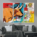 Basquiat Style Bull Graffiti Wall Art Canvas Print, Street by MyGreatCanvas | Canvas Wall Art Prints | Photo Prints & Wall Decor