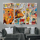 Basquiat Style Bull Graffiti Wall Art Canvas Print, Street by MyGreatCanvas | Canvas Wall Art Prints | Photo Prints & Wall Decor