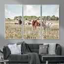 Texas Longhorn Cattle Wall Art Canvas Print, Rustic Ranch by MyGreatCanvas | Canvas Wall Art Prints | Photo Prints & Wall Decor