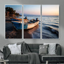 Coastal Fishing Boats Wall Art Canvas Print, Sunset Beach by MyGreatCanvas | Canvas Wall Art Prints | Photo Prints & Wall Decor