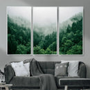 Misty Pine Forest Wall Art Canvas Print, Foggy Evergreen by MyGreatCanvas | Canvas Wall Art Prints | Photo Prints & Wall Decor