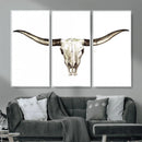 Longhorn Skull Wall Art Canvas Print – Rustic Western by MyGreatCanvas | Canvas Wall Art Prints | Photo Prints & Wall Decor
