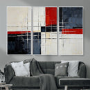Navy Red Abstract Wall Art Canvas Print, Modern Luxury by MyGreatCanvas | Canvas Wall Art Prints | Photo Prints & Wall Decor