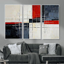Navy Red Abstract Wall Art Canvas Print, Modern Luxury by MyGreatCanvas | Canvas Wall Art Prints | Photo Prints & Wall Decor