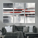 Gray Red Abstract Wall Art Canvas Print, Modern Abstract by MyGreatCanvas | Canvas Wall Art Prints | Photo Prints & Wall Decor