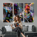 Graffiti Baseball Player Street Art Wall Art Canvas Print