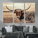 Texas Longhorn Wall Art Canvas Print – Western Cattle Ranch by MyGreatCanvas | Canvas Wall Art Prints | Photo Prints & Wall Decor