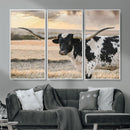 Texas Longhorn Bull Rustic Wall Art Canvas Print by MyGreatCanvas | Canvas Wall Art Prints | Photo Prints & Wall Decor