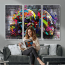 Graffiti American Football Helmet Street Art Wall Art Canvas