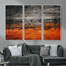 Black Orange Abstract Wall Art Canvas Print Modern Textured by MyGreatCanvas | Canvas Wall Art Prints | Photo Prints & Wall Decor