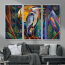 Colorful Heron Wall Art Canvas Print Tropical Bird Abstract by MyGreatCanvas | Canvas Wall Art Prints | Photo Prints & Wall Decor
