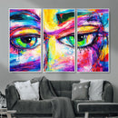 Colorful Abstract Face Wall Art Canvas Print – Modern Pop by MyGreatCanvas | Canvas Wall Art Prints | Photo Prints & Wall Decor