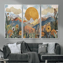 Boho Mountain Landscape Large Wall Art, Horizontal Gold by MyGreatCanvas | Canvas Wall Art Prints | Photo Prints & Wall Decor