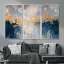 Blue Gold Abstract Large Framed Canvas Wall Art, Modern by MyGreatCanvas | Canvas Wall Art Prints | Photo Prints & Wall Decor
