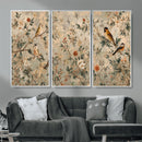 Vintage Birds and Flowers Wall Art Canvas Print, Botanical by MyGreatCanvas | Canvas Wall Art Prints | Photo Prints & Wall Decor