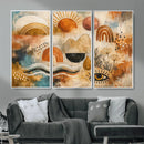 Geometric Boho Abstract Wall Art Canvas Print, Orange Blue by MyGreatCanvas | Canvas Wall Art Prints | Photo Prints & Wall Decor
