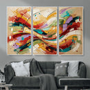 Geometric Abstract Wall Art Canvas Print, Orange Blue by MyGreatCanvas | Canvas Wall Art Prints | Photo Prints & Wall Decor