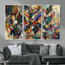 Geometric Abstract Wall Art Canvas Print, Orange Blue by MyGreatCanvas | Canvas Wall Art Prints | Photo Prints & Wall Decor