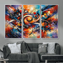 Geometric Abstract Wall Art Canvas Print, Orange Blue by MyGreatCanvas | Canvas Wall Art Prints | Photo Prints & Wall Decor