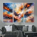 Lyrical Abstraction Wall Art Canvas Print, Orange Blue by MyGreatCanvas | Canvas Wall Art Prints | Photo Prints & Wall Decor