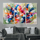 Geometric Abstract Wall Art Canvas Print, Orange Blue by MyGreatCanvas | Canvas Wall Art Prints | Photo Prints & Wall Decor