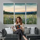 Wildflower Meadow Oil Painting Canvas — Daisy Lavender