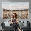 Neutral Wildflower Field Canvas Wall Art — Beige Earth Tone by MyGreatCanvas | Canvas Wall Art Prints | Photo Prints & Wall Decor