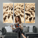 Texas Longhorn Sepia Canvas Wall Art, Western Cattle by MyGreatCanvas | Canvas Wall Art Prints | Photo Prints & Wall Decor