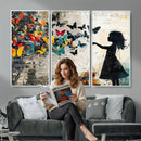 Banksy Butterfly Girl Wall Art Canvas Print, Framed Street by MyGreatCanvas | Canvas Wall Art Prints | Photo Prints & Wall Decor