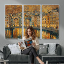Gustav Klimt Golden Cityscape Wall Art Canvas Print, Framed by MyGreatCanvas | Canvas Wall Art Prints | Photo Prints & Wall Decor