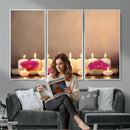 Spa Candles Orchid Canvas Print | Zen Wellness Relaxation by MyGreatCanvas | Canvas Wall Art Prints | Photo Prints & Wall Decor