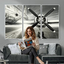 Vintage Airplane Wall Art Canvas Print, Black and White by MyGreatCanvas | Canvas Wall Art Prints | Photo Prints & Wall Decor