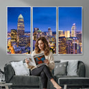 Charlotte Skyline Canvas Wall Art Print – North Carolina Cityscape Photography Print by MyGreatCanvas | Canvas Wall Art Prints | Photo Prints & Wall Decor