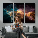 World Map and Global Flight Routes Map Canvas Wall Art, Worldwide Aviation Network Print, International Air Travel Wall Decor by MyGreatCanvas | Canvas Wall Art Prints | Photo Prints & Wall Decor