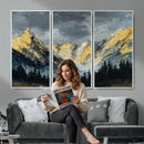 Abstract Mountain Wall Art Canvas Print Modern Landscape Painting Print