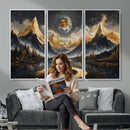 Abstract Mountain Wall Art Canvas Print Modern Landscape Painting Print