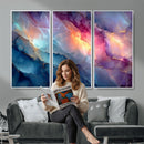 Colorful Abstract Canvas Wall Art Print, Vibrant Popup Color Art Print