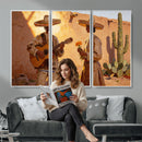 Mexican Couple Canvas Wall Art, Romantic Serenade Guitar Painting Print, Southwestern Desert Adobe Decor, Warm Golden Folk Art, Living Room Art by MyGreatCanvas | Canvas Wall Art Prints | Photo Prints & Wall Decor