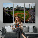 Chicago Cubs Baseball Team Print - Wrigley Field Stadium