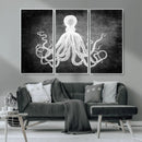 Black White Octopus Wall Art Canvas Print by MyGreatCanvas | Canvas Wall Art Prints | Photo Prints & Wall Decor