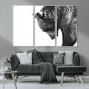 Black and White Grizzly 399 Bear Canvas Print Wall Art | by MyGreatCanvas | Canvas Wall Art Prints | Photo Prints & Wall Decor