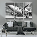 Vintage Airplane on Runway Canvas Print by MyGreatCanvas | Canvas Wall Art Prints | Photo Prints & Wall Decor